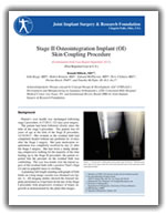 Stage II Osteointegration Implant (OI) Skin Coupling Procedure
