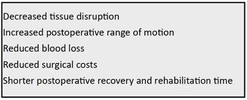 Table 2. Advantages of UKA compared to total knee arthroplasty