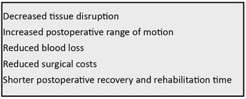 Table 2. Advantages of UKA compared to total knee arthroplasty 